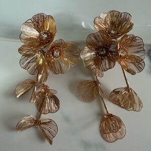 Zara Gold Floral Earrings